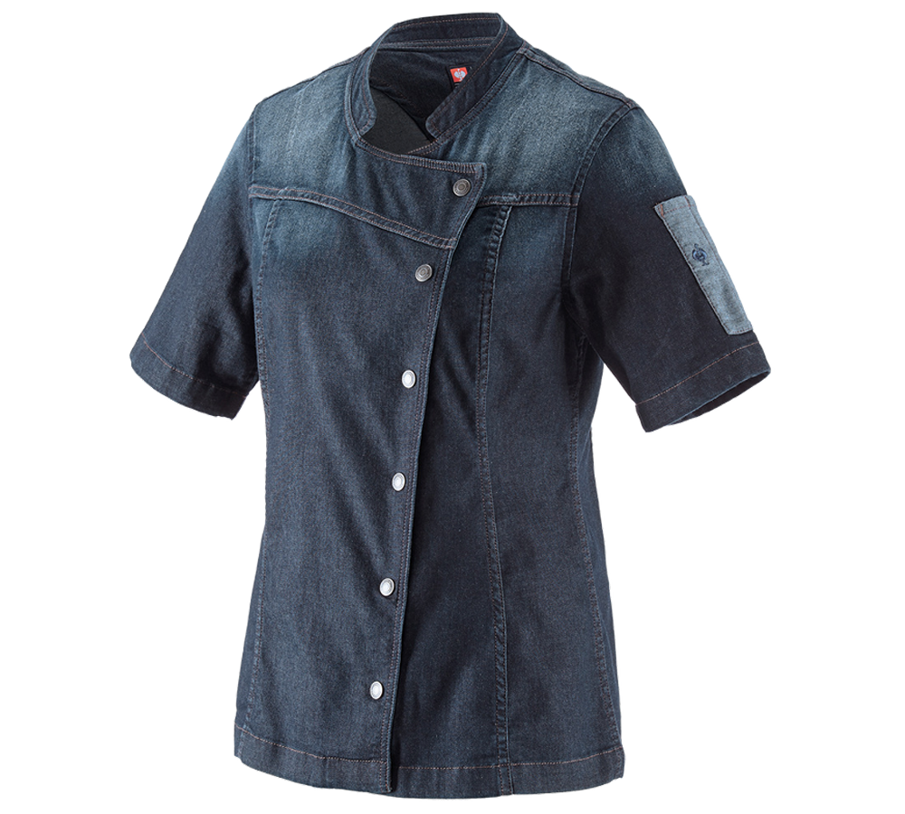 Trička | Svetry | Košile: e.s. Kuchařská bunda denim, dámská + mediumwashed