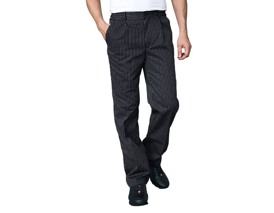 Pracovní kalhoty: Kuchařské kalhoty Elegance + černá/bílá