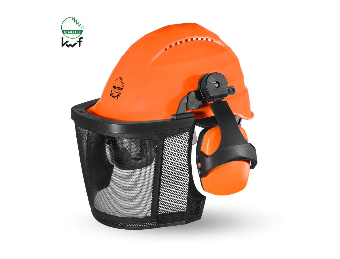 Ochranné přilby: Kombinace lesnické a ochranné přilby Professional + oranžová
