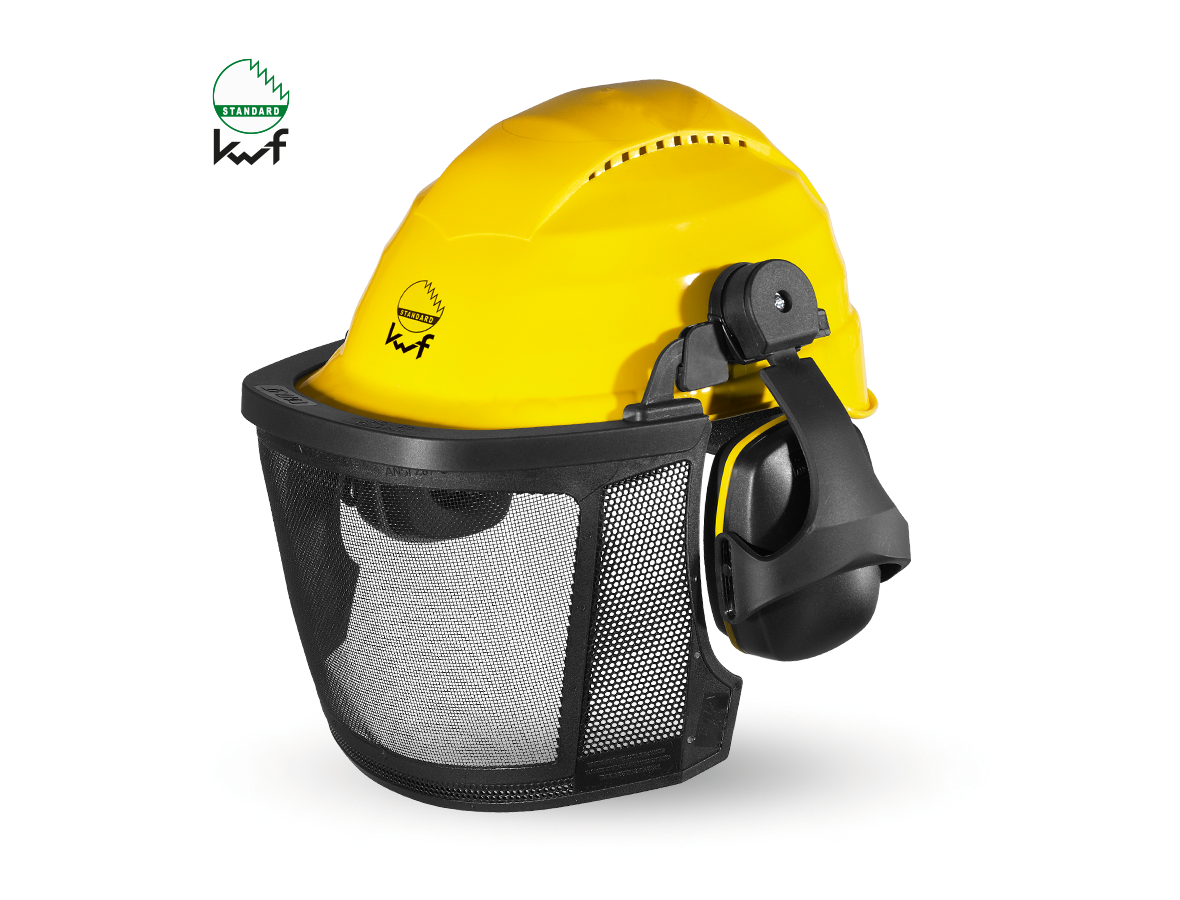Ochranné přilby: Kombinace lesnické a ochranné přilby Professional + žlutá