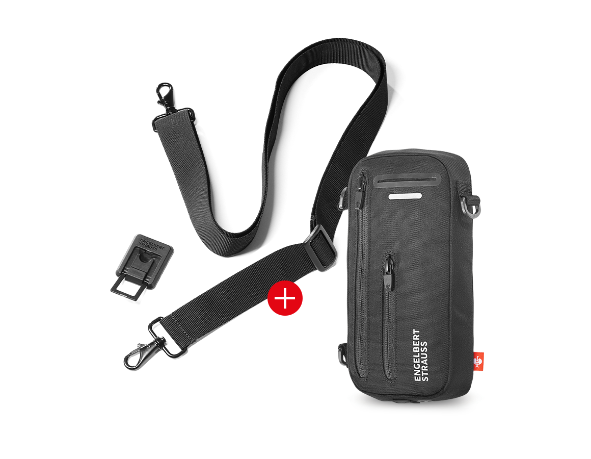 Doplňky: SADA: e.s. phone leash + bag + černá