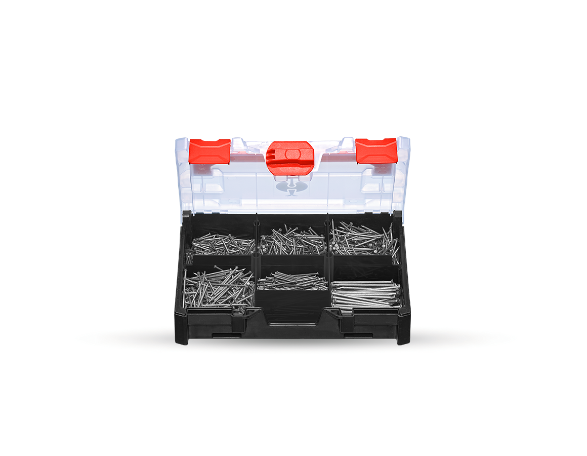 Hřebíky: Sortiment ocelových hřebíků v STRAUSSboxu mini