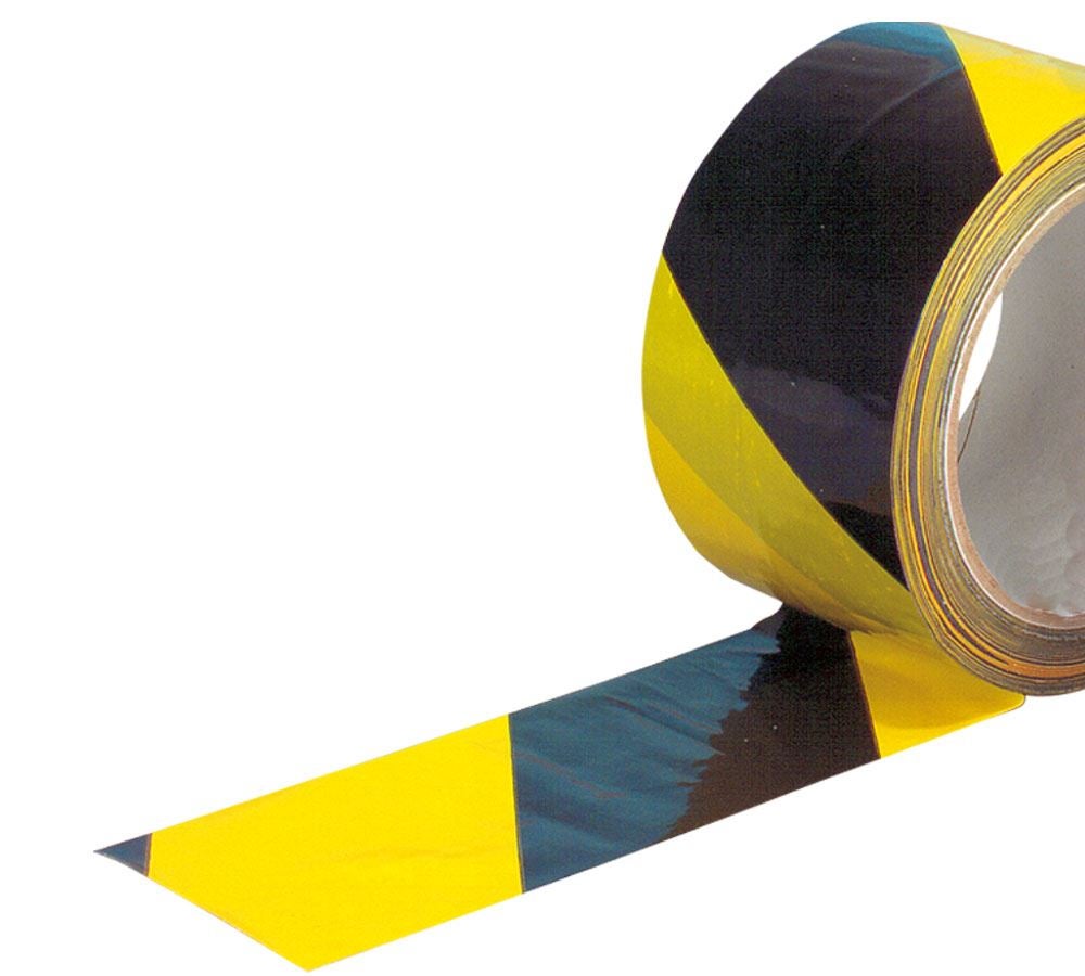 Plastové pásky | krepové pásky: Výstražná páska samolepicí + žlutá/černá