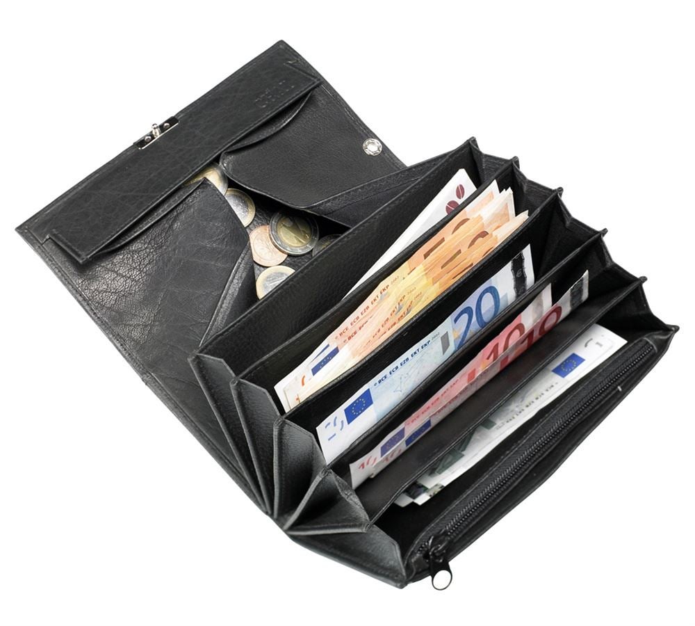 Doplňky: Číšnická peněženka s průhledítkem + černá
