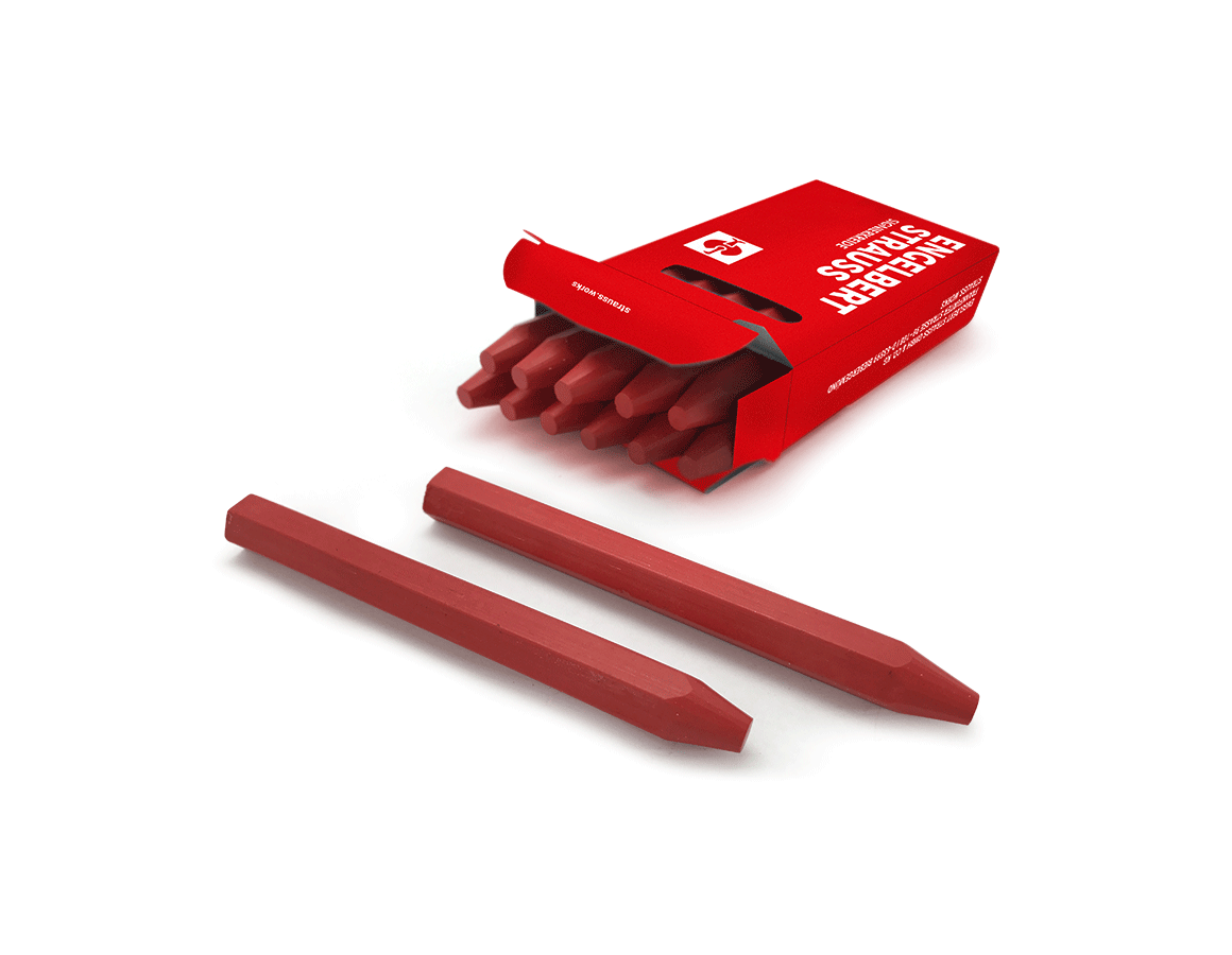 Značkovací nástroje: Olejová značkovací křída, 12 ks v balení + červená