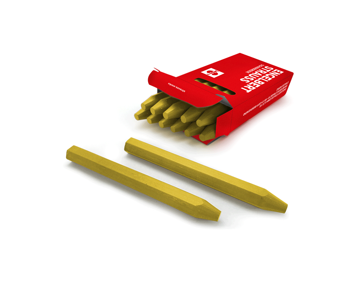 Značkovací nástroje: Olejová značkovací křída, 12 ks v balení + žlutá