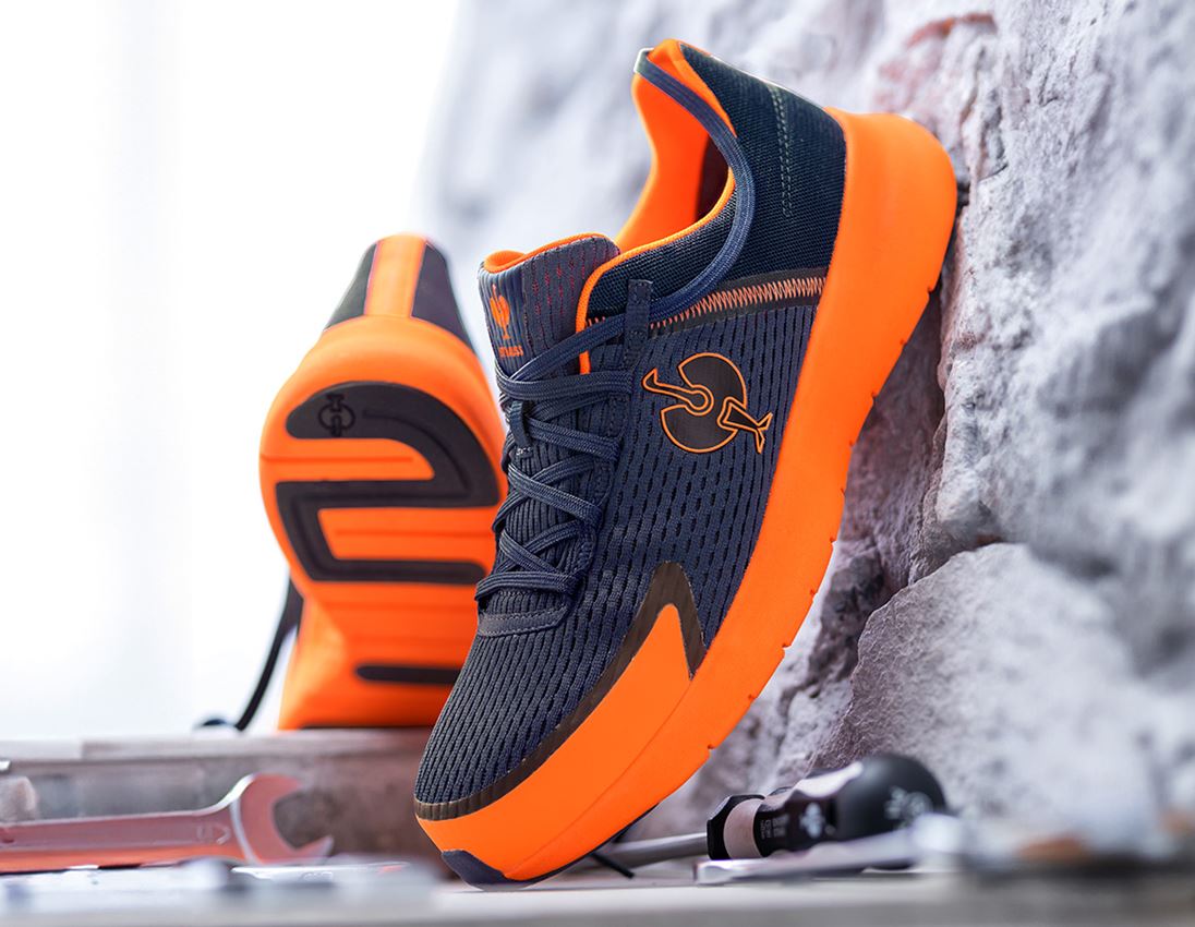 Obuv: SB Bezpečnostní obuv e.s. Tarent low + tmavomodrá/výstražná oranžová
