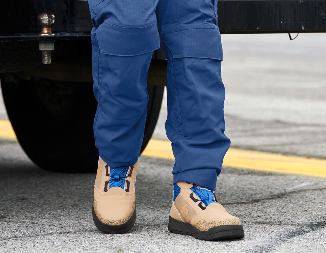 S1: S1 Bezpečnostní obuv e.s. Nakuru mid + neutrální béžová/enciánově modrá 1