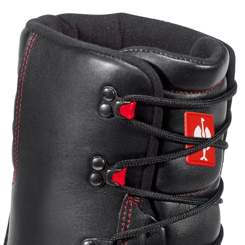 S3: S3 Zimní bezpečnostní vysoká obuv Comfort12 + černá/červená 2