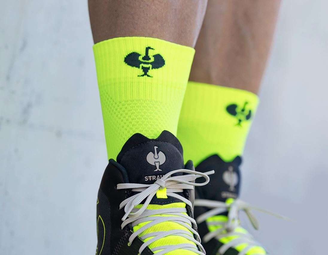 Ponožky | Punčochy: e.s. Celoroční funkční ponožky light/high + výstražná žlutá/antracit