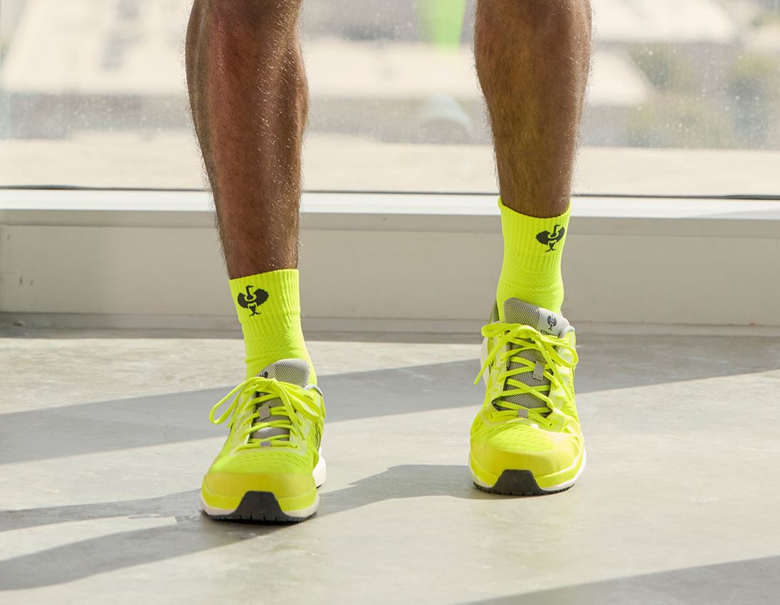 Ponožky | Punčochy: e.s. Celoroční funkční ponožky light/high + výstražná žlutá/antracit 5