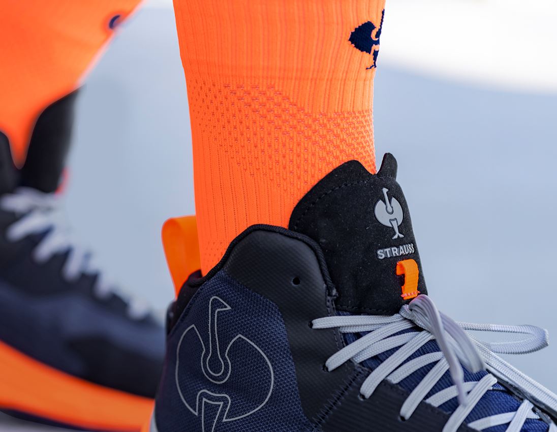Ponožky | Punčochy: e.s. Celoroční funkční ponožky light/high + výstražná oranžová/tmavomodrá 2
