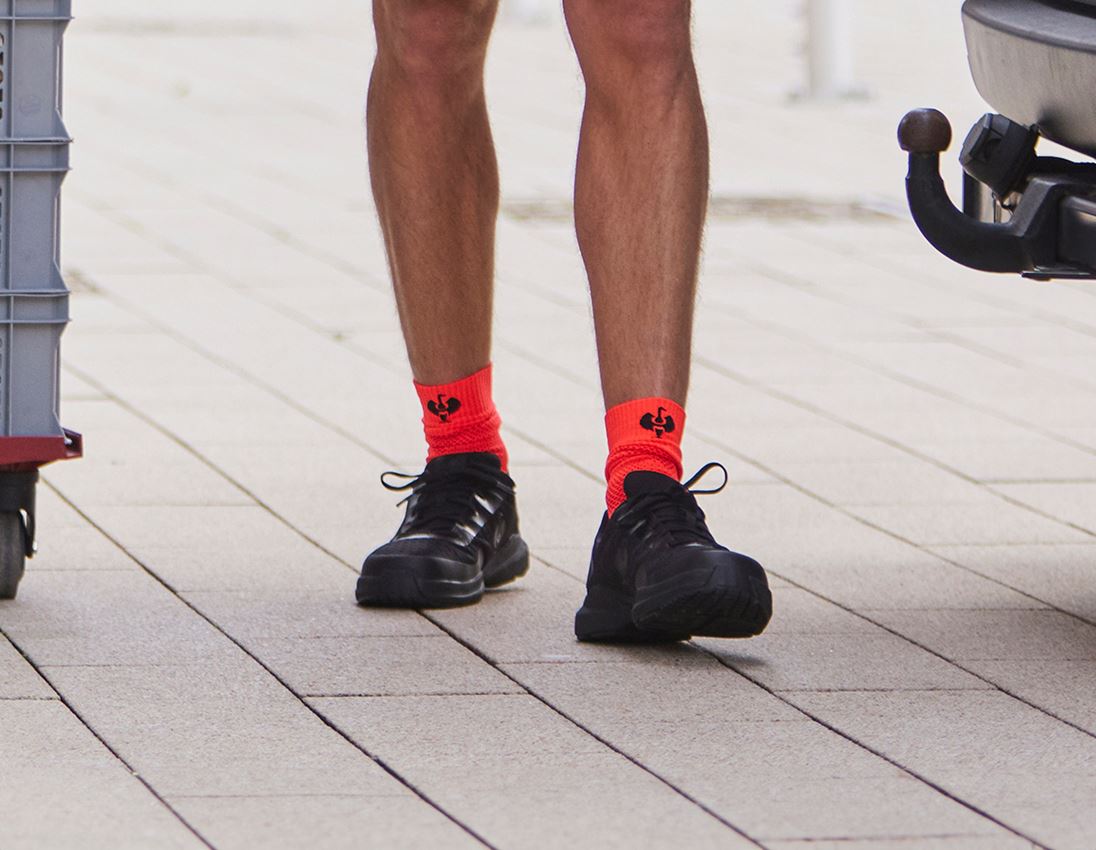 Ponožky | Punčochy: e.s. Celoroční funkční ponožky light/high + výstražná červená/černá 2