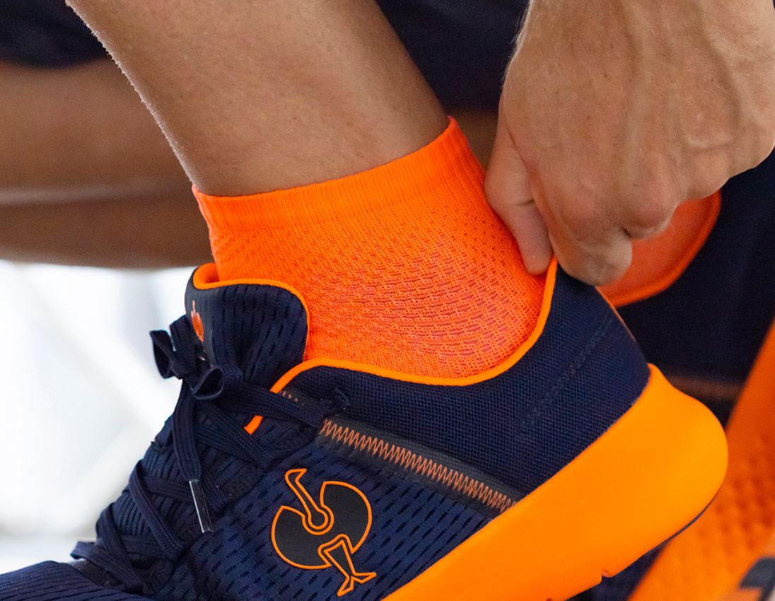 Ponožky | Punčochy: e.s. Celoroční funkční ponožky light/low + výstražná oranžová/tmavomodrá 1