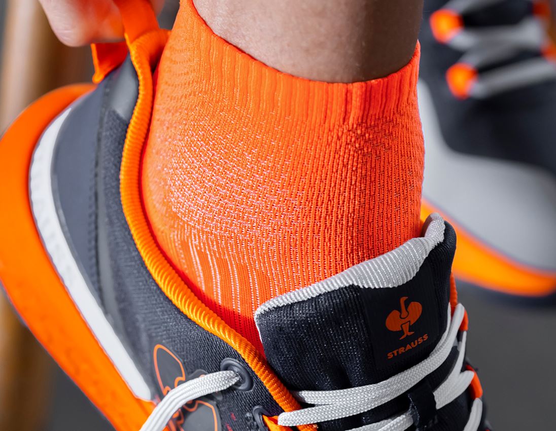 Ponožky | Punčochy: e.s. Celoroční funkční ponožky light/low + výstražná oranžová/tmavomodrá 2