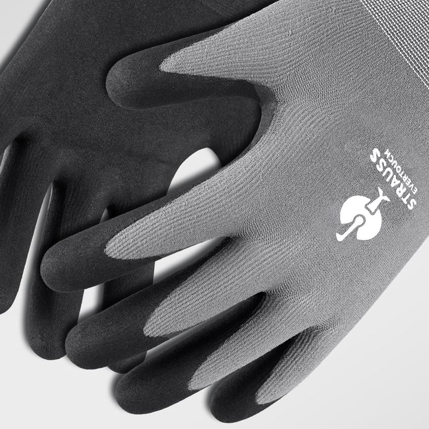 Povrstvené: e.s. Nitrilové rukavice evertouch micro + černá/šedá 2