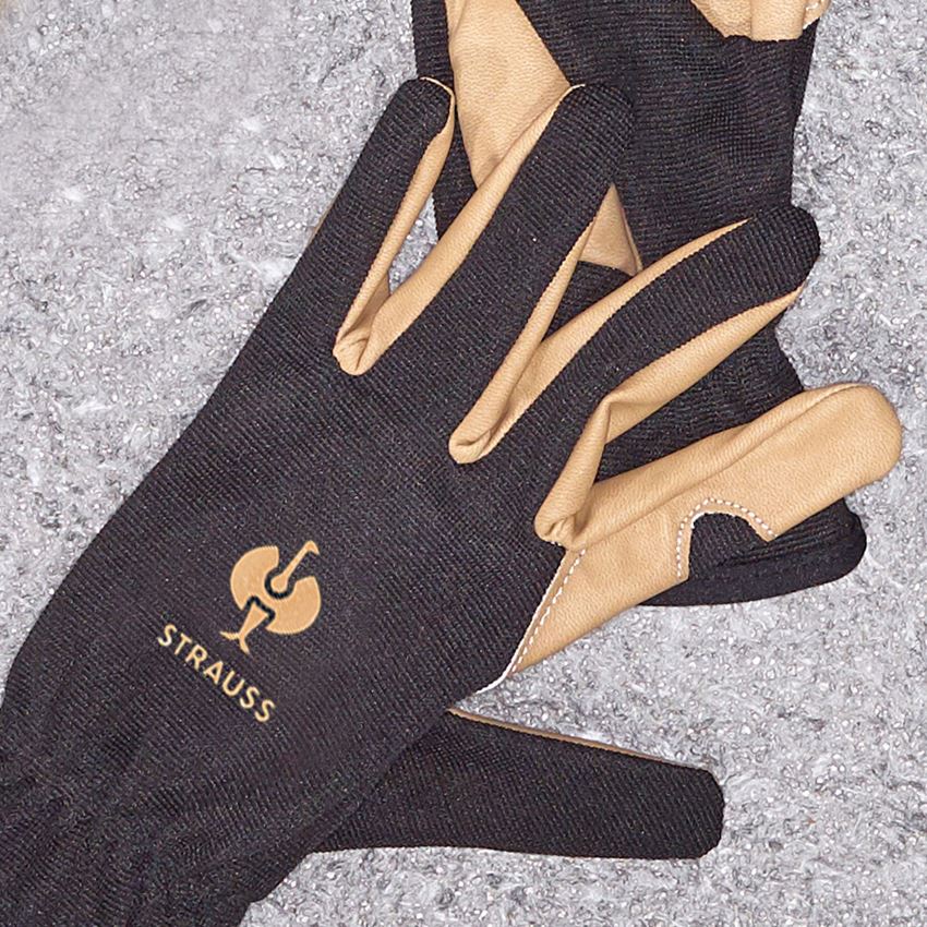 Hybridní: Montážní rukavice Intense light + černá/hnědá 2