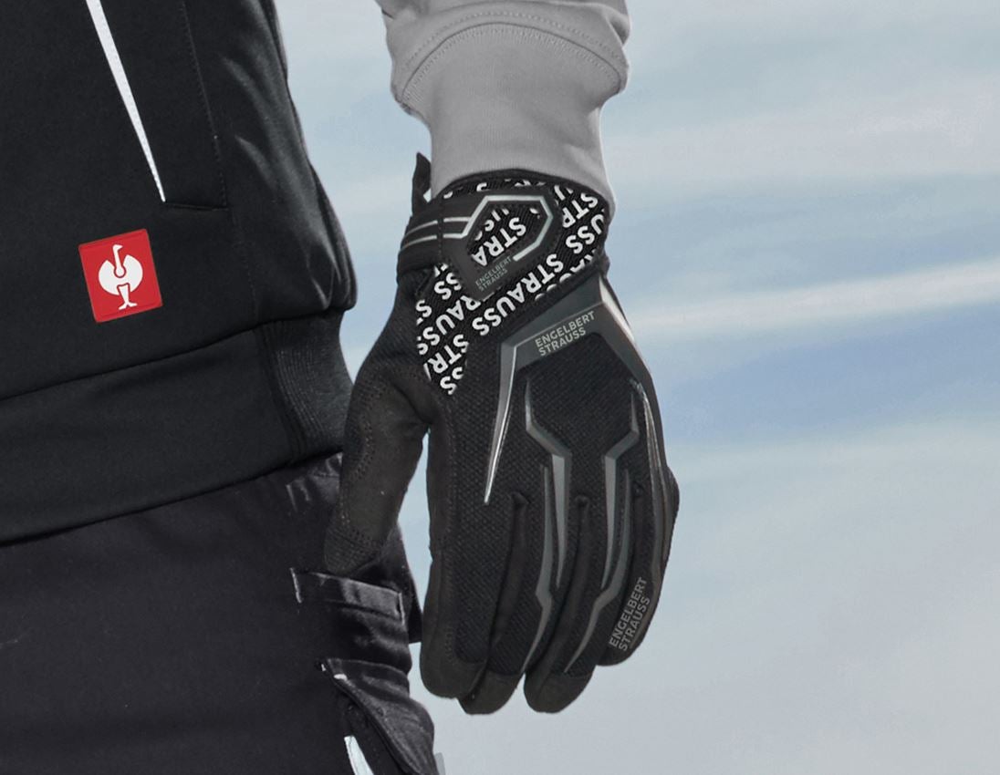 Hybridní: e.s. Zimní rukavice pro mechaniky Mirage Ice + černá/šedá