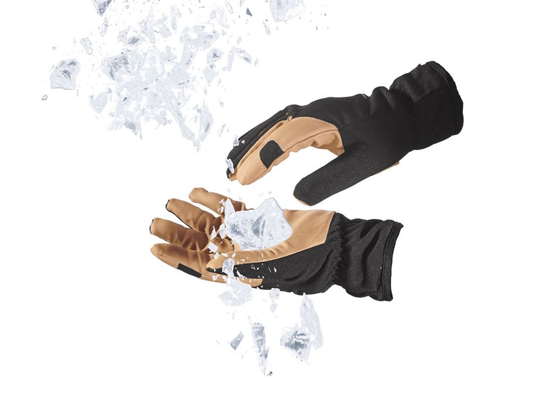 Povrstvené: Montážní zimní rukavice Intense light + černá/hnědá 2