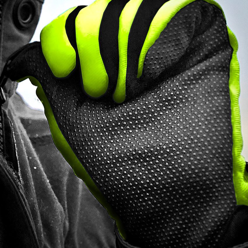 Povrstvené: e.s. Zimní rukavice Fleece Comfort + výstražná žlutá/černá 2