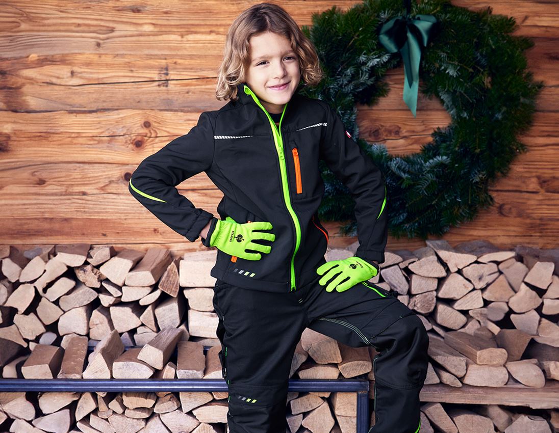 Doplňky: e.s. Dětské zimní rukavice Fleece Comfort + výstražná žlutá/černá