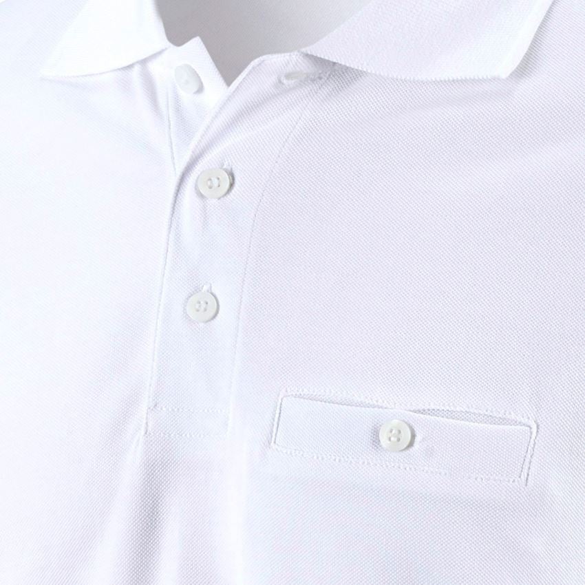 Trička, svetry & košile: e.s. Longsleeve-Polo tričko cotton Pocket + bílá 2