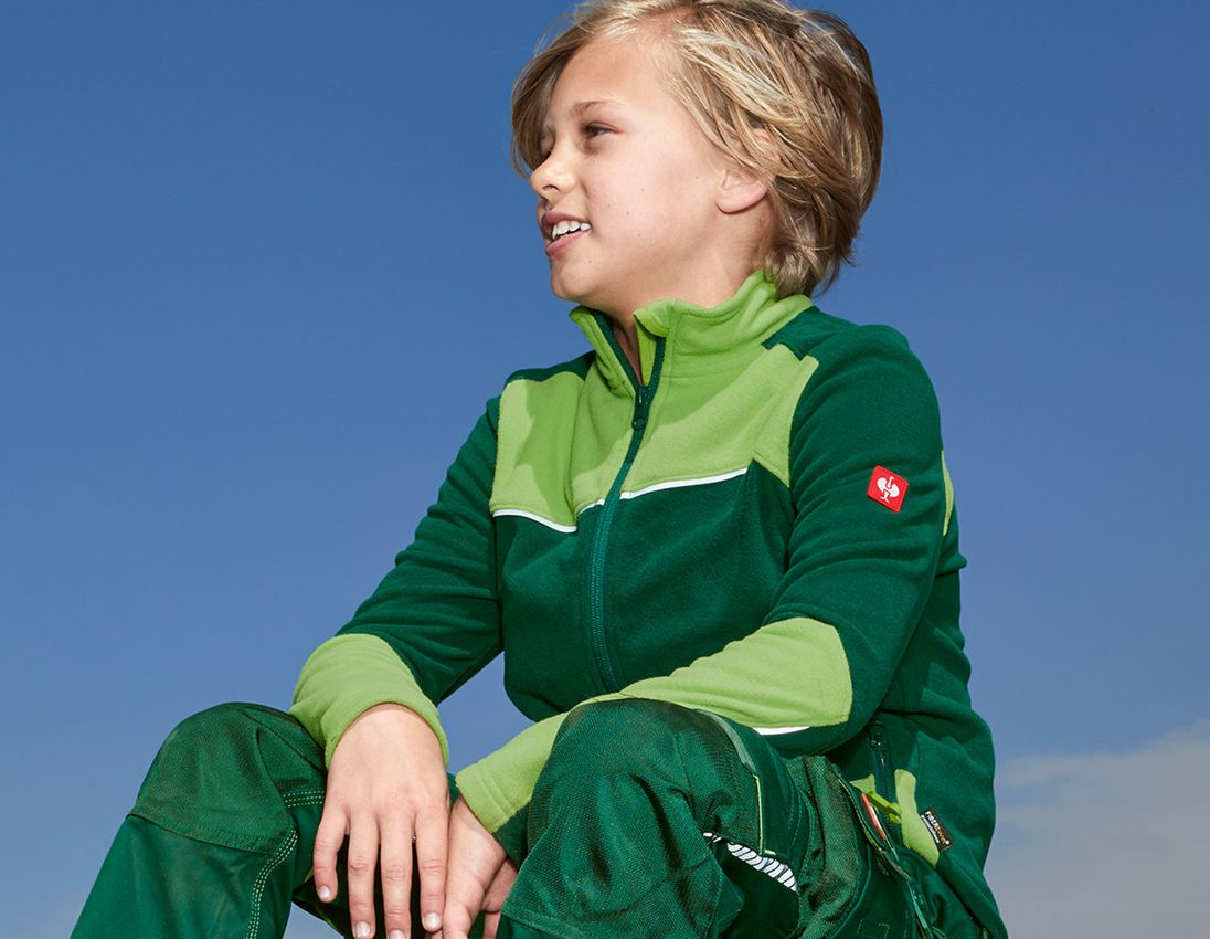 Bundy: Fleecová bunda e.s.motion 2020, dětská + zelená/mořská zelená 1