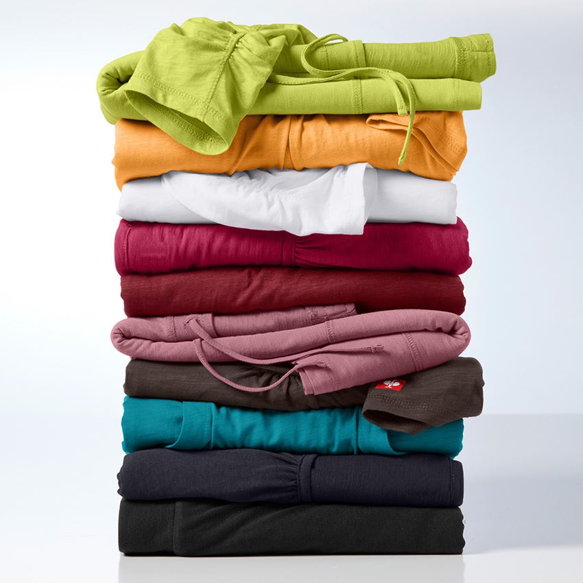 Trička | Svetry | Košile: e.s. Longsleeve cotton slub, dámské + světle oranžová 2