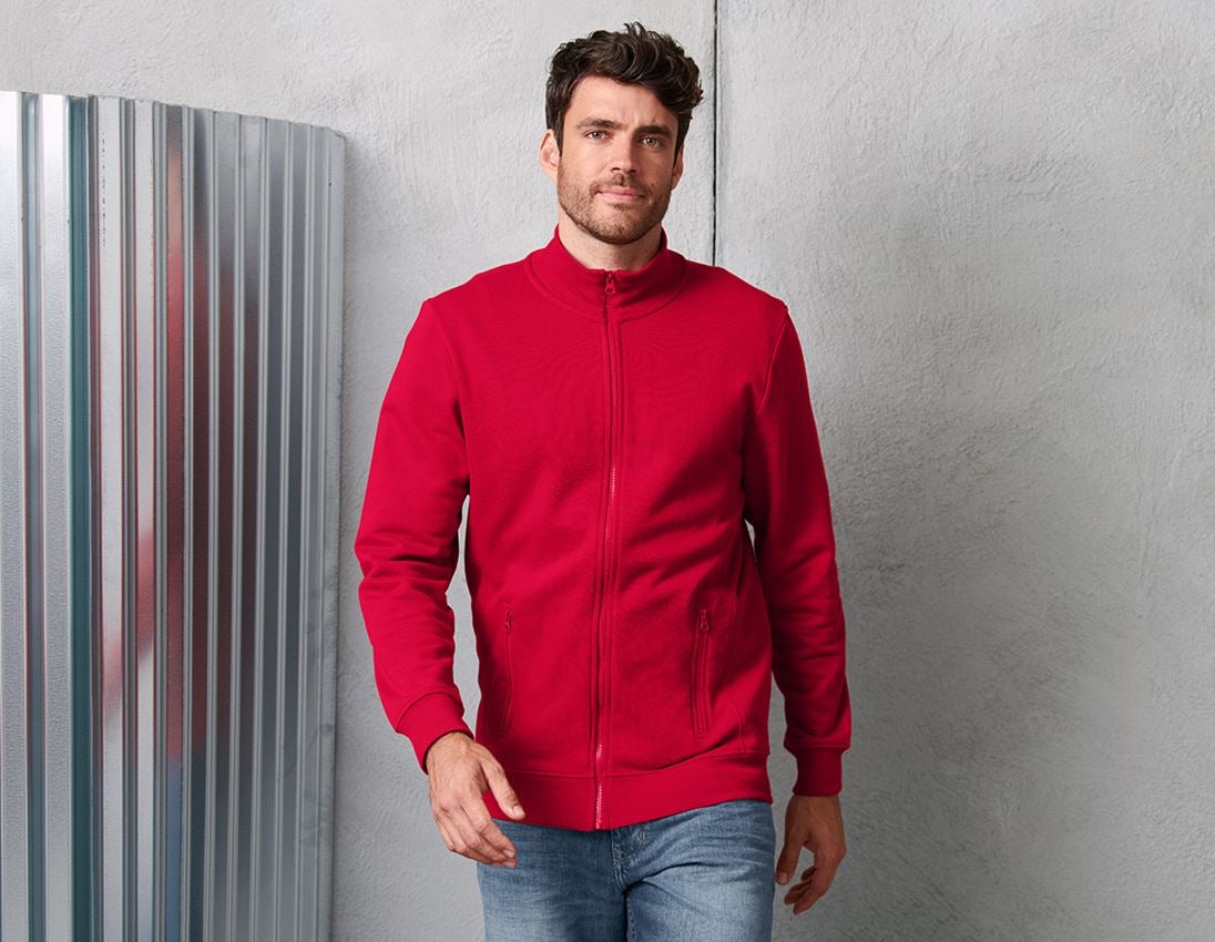 Trička, svetry & košile: e.s. Bunda Sweat poly cotton + červená