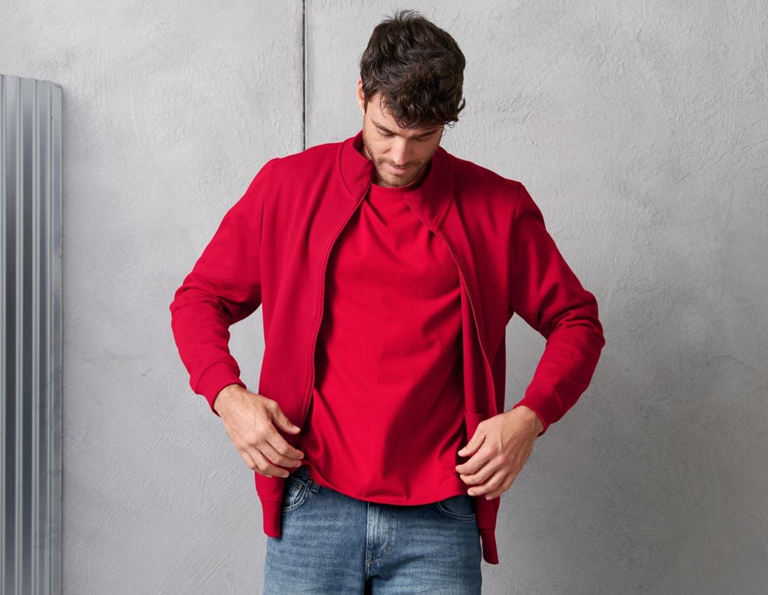 Trička, svetry & košile: e.s. Bunda Sweat poly cotton + červená 1