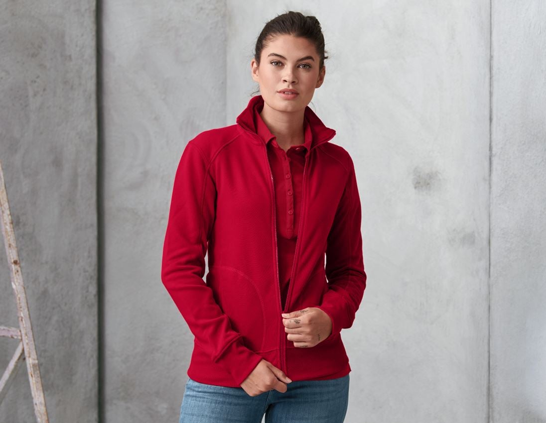 Trička | Svetry | Košile: e.s. Bunda Sweat poly cotton, dámské + ohnivě červená