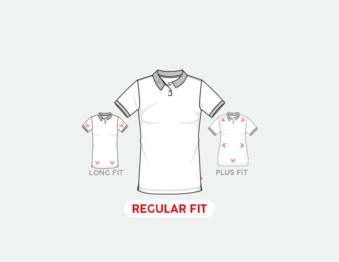 Trička | Svetry | Košile: e.s. Pique-Polo cotton stretch, dámské + bílá 1