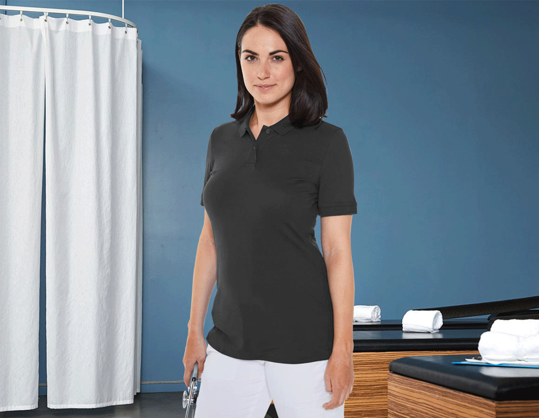 Trička | Svetry | Košile: e.s. Pique-Polo cotton stretch, dámské + antracit