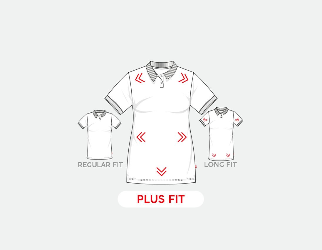 Trička | Svetry | Košile: e.s. Pique-Polo cotton stretch, dámské, plus fit + antracit 1