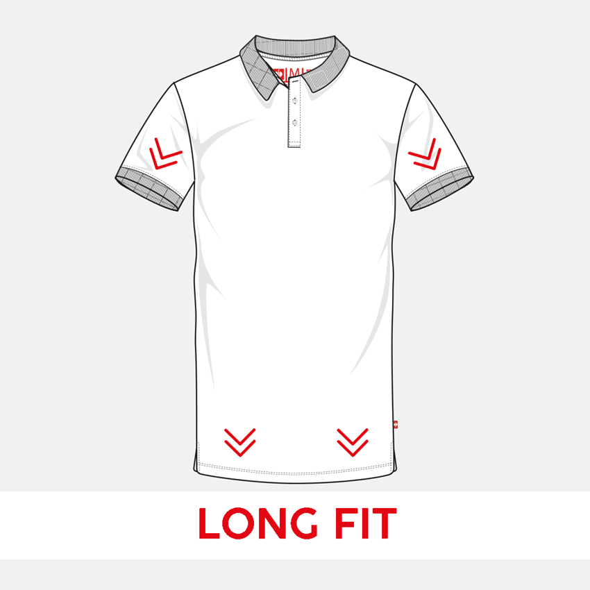Trička, svetry & košile: e.s. Pique-Polo cotton stretch, long fit + bílá 2