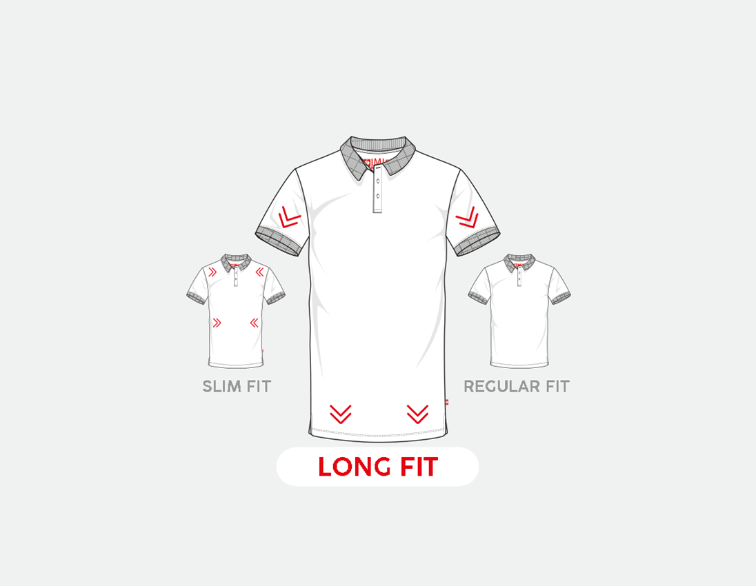 Trička, svetry & košile: e.s. Pique-Polo cotton stretch, long fit + ohnivě červená 1