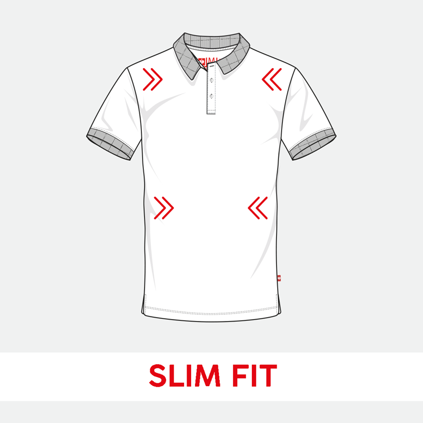 Trička, svetry & košile: e.s. Pique-Polo cotton stretch, slim fit + ohnivě červená 2
