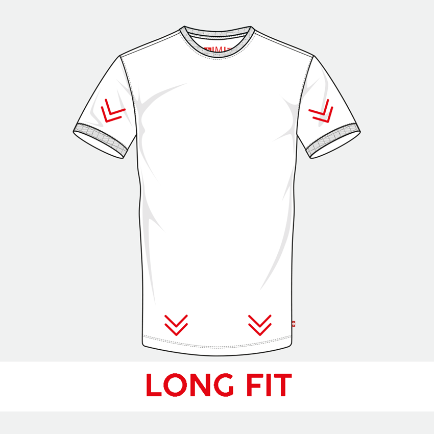 Trička, svetry & košile: e.s. Tričko cotton stretch, long fit + ohnivě červená 2