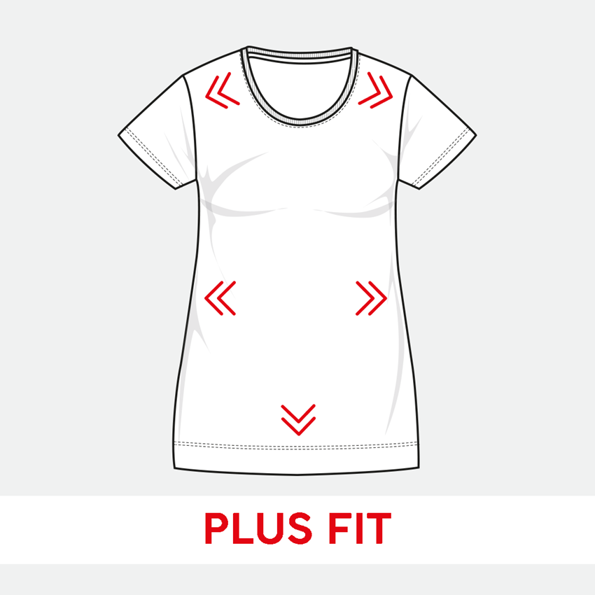 Trička | Svetry | Košile: e.s. Tričko cotton stretch, dámské, plus fit + bílá 2