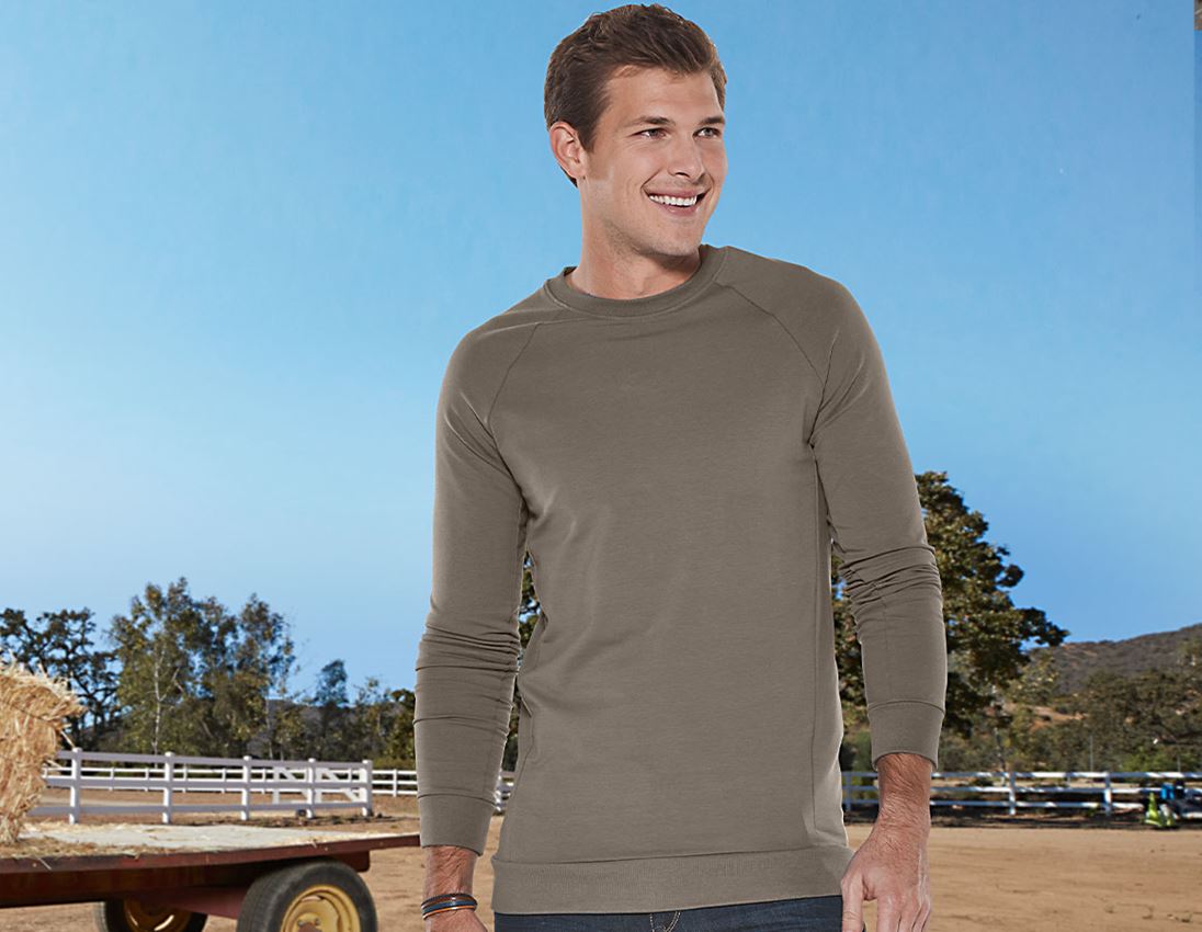 Trička, svetry & košile: e.s. Mikina cotton stretch, long fit + kámen