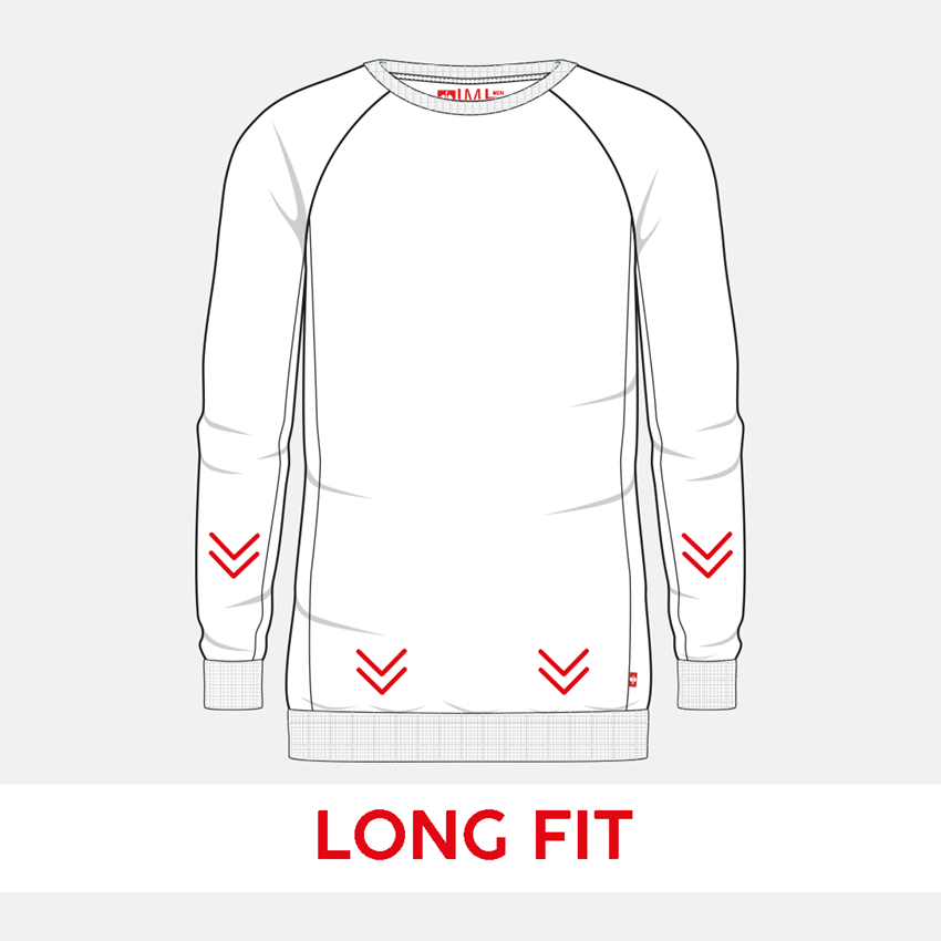 Trička, svetry & košile: e.s. Mikina cotton stretch, long fit + ohnivě červená 2