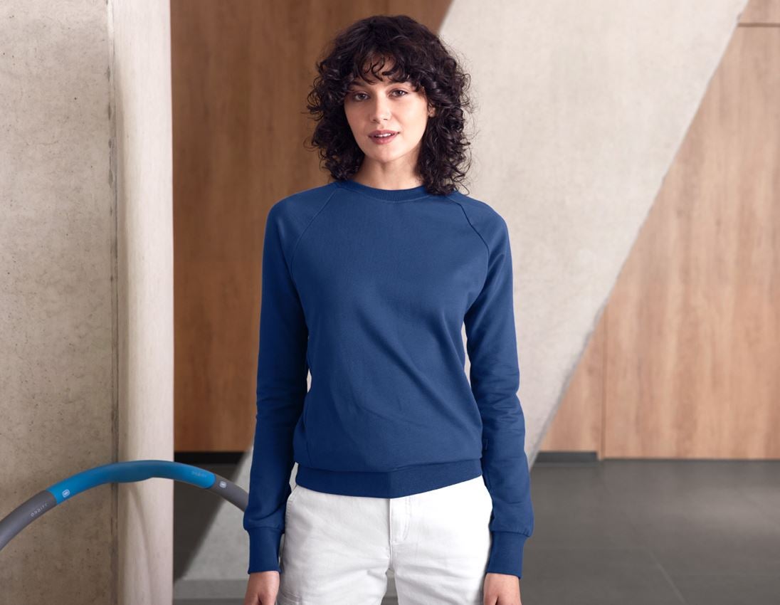 Trička | Svetry | Košile: e.s. Mikina cotton stretch, dámská + alkalická modrá
