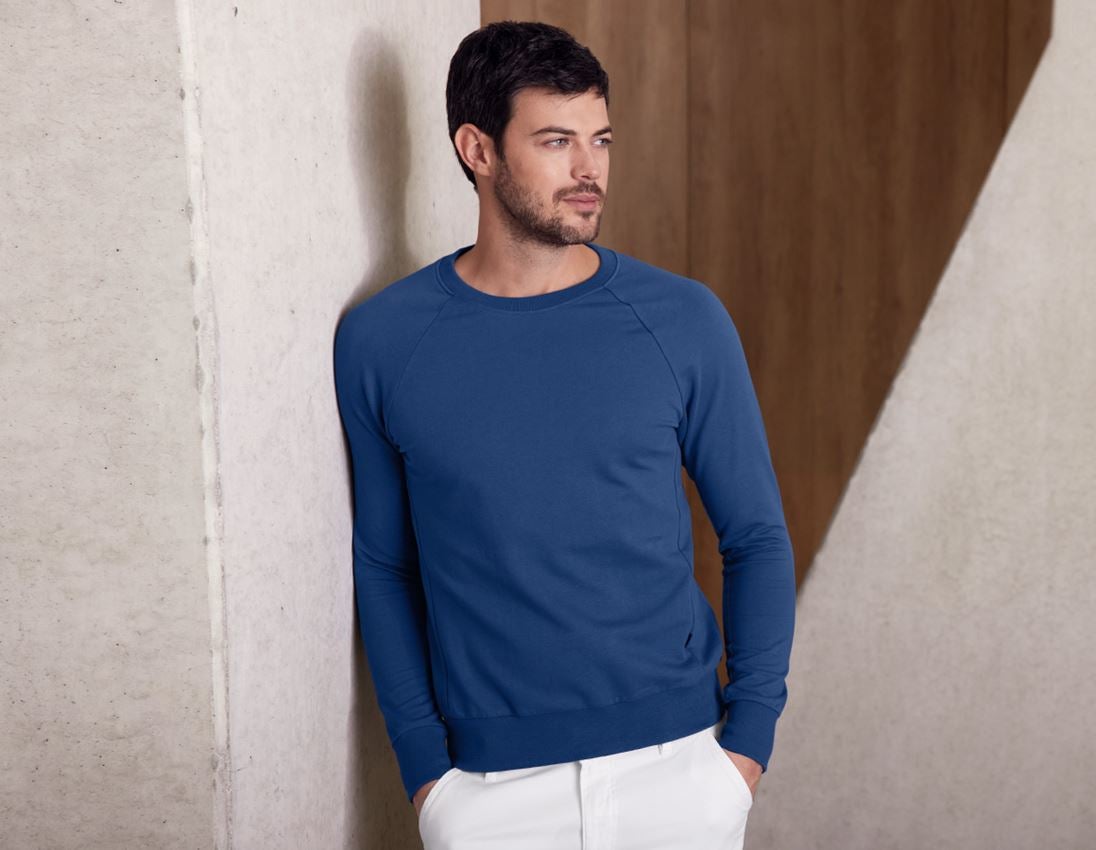 Trička, svetry & košile: e.s. Mikina cotton stretch + alkalická modrá