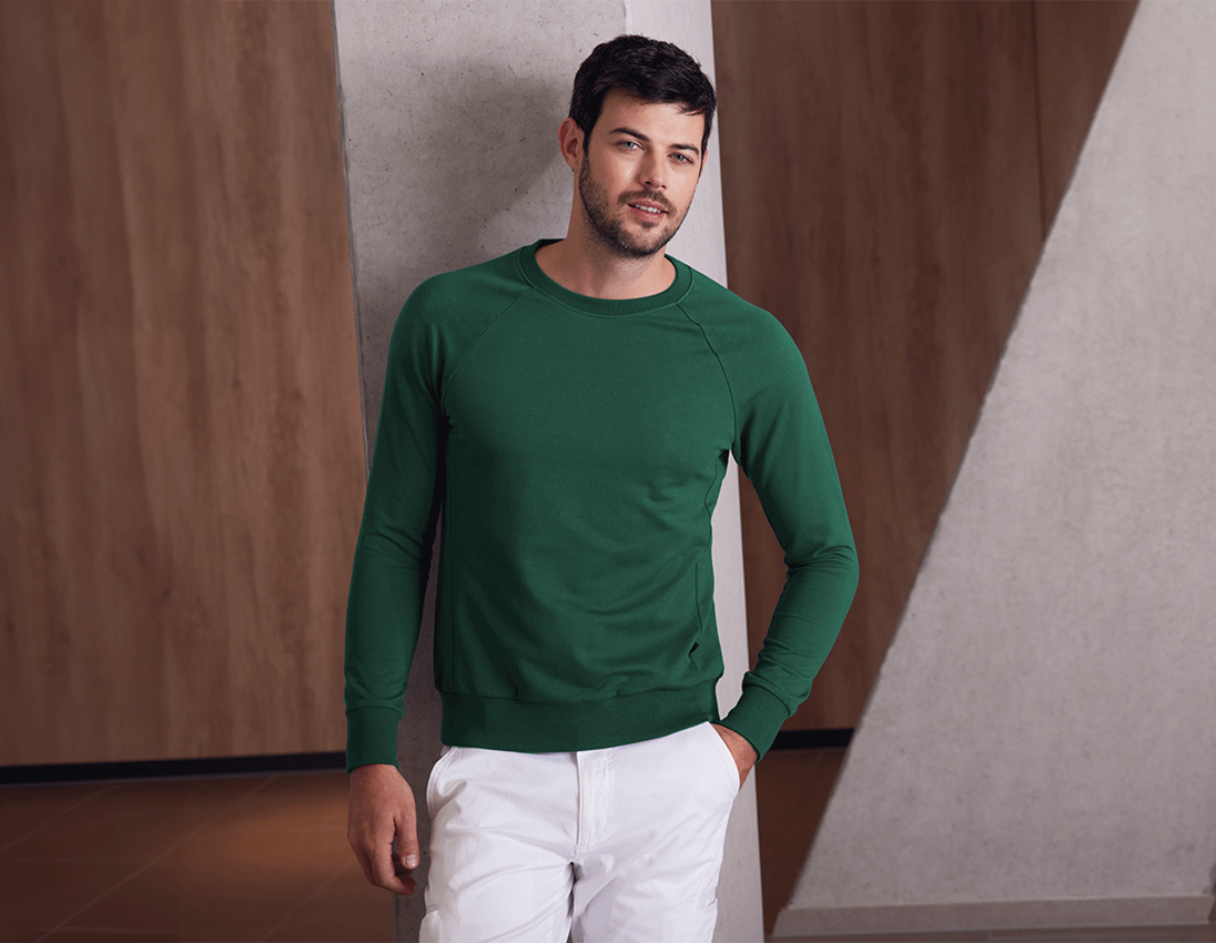 Trička, svetry & košile: e.s. Mikina cotton stretch + zelená