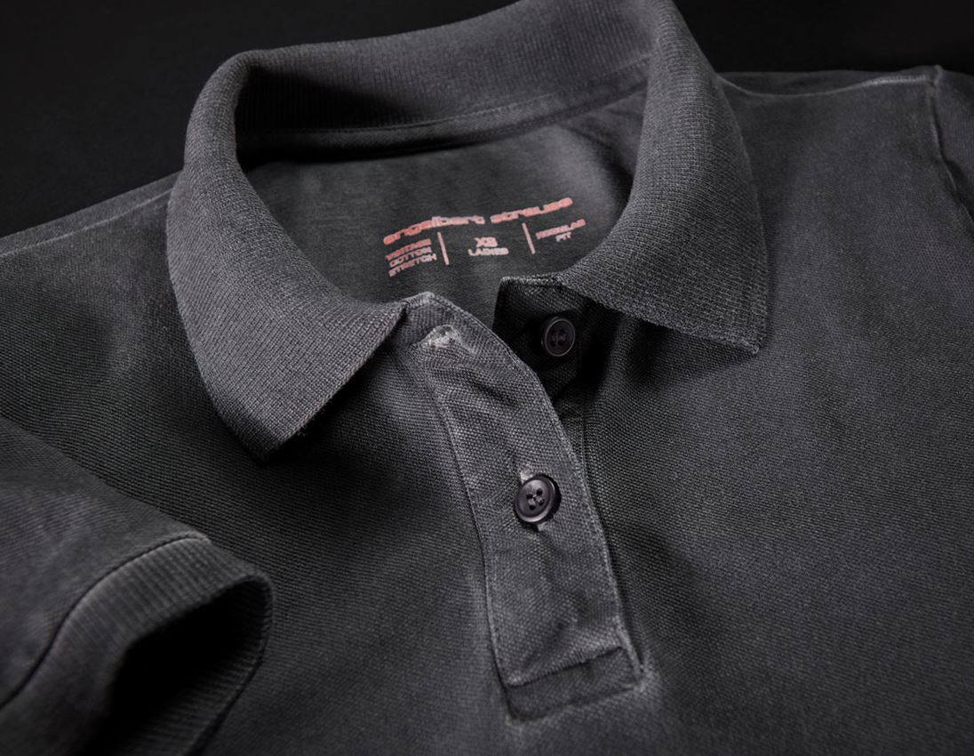 Trička | Svetry | Košile: e.s. Polo-Tričko vintage cotton stretch, dámská + oxidově černá vintage 2