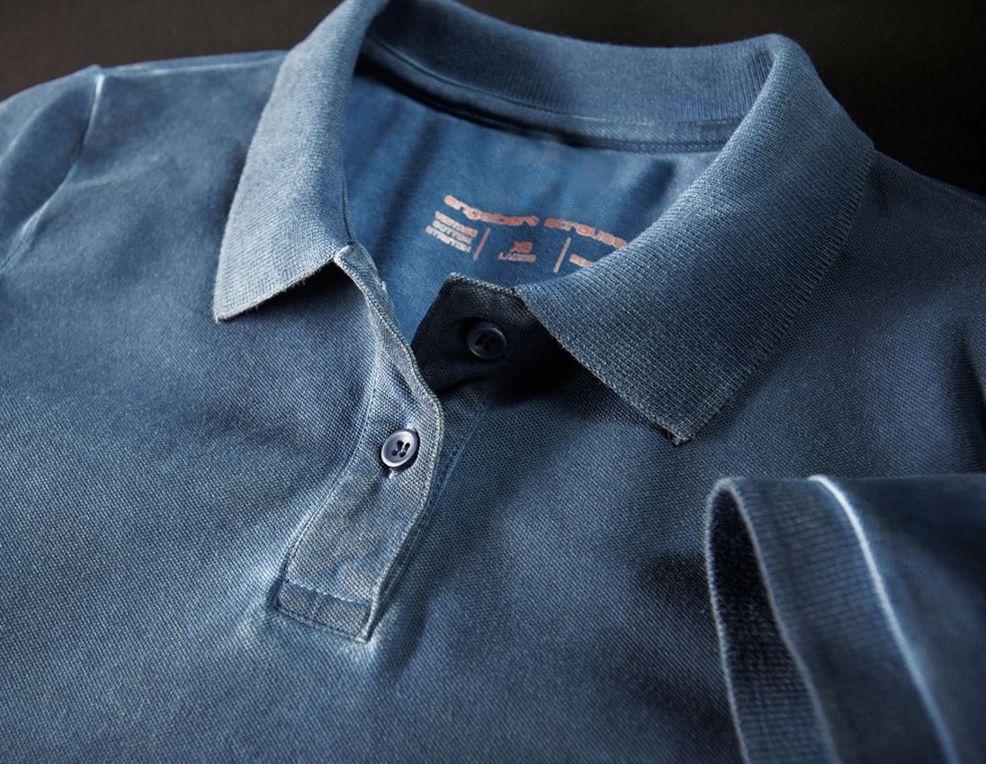 Trička | Svetry | Košile: e.s. Polo-Tričko vintage cotton stretch, dámská + antická modrá vintage 2