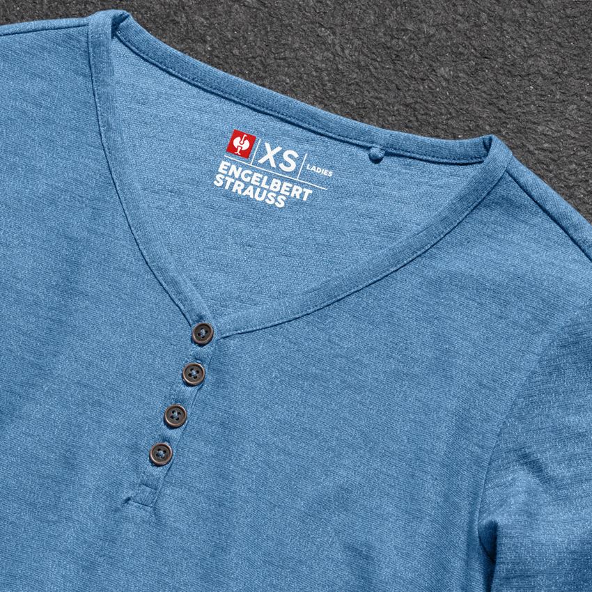 Trička | Svetry | Košile: Triko s dlouhým rukávem e.s.vintage, dámské + ledově modrá melange 2