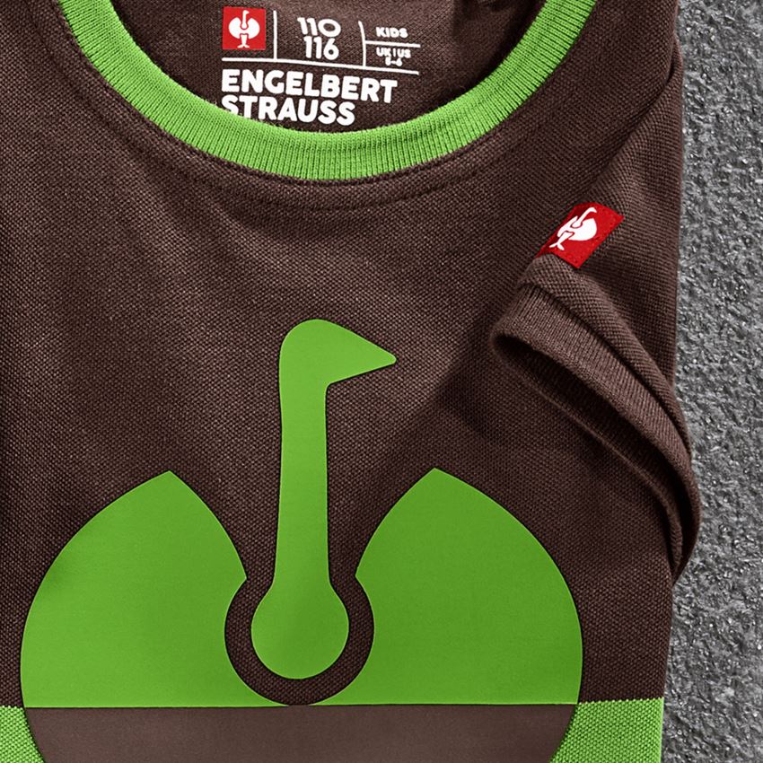 Trička | Svetry | Košile: e.s. Pique-Tričko colourblock, dětské + kaštan/mořská zelená 2