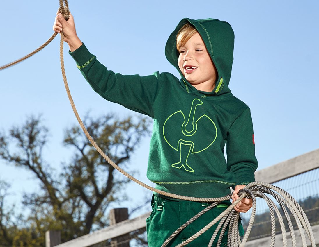 Trička | Svetry | Košile: Hoody-Mikina e.s.motion 2020, dětská + zelená/mořská zelená