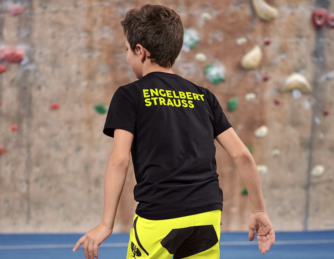 Trička | Svetry | Košile: Tričko e.s.trail, dětská + černá/acidově žlutá 1